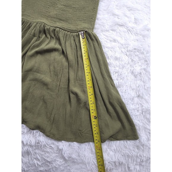 [499] Forever 21 Green Shirred Boho Cami Dress - Picture 2 of 9
